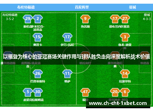 以福登为核心的亚冠赛场关键作用与球队胜负走向深度解析战术价值