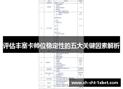 评估丰塞卡帅位稳定性的五大关键因素解析